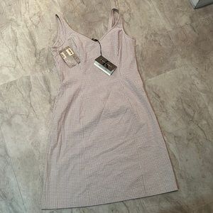 Caliva Klein NWT Brown and White Plaid Dress Size 8
